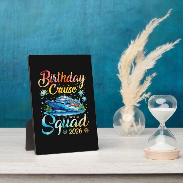 Plaque Photo Équipe de croisière d'anniversaire 2026 (Côté)