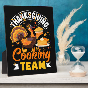 Plaque Photo Équipe de cuisine de Thanksgiving drôle de dîner d