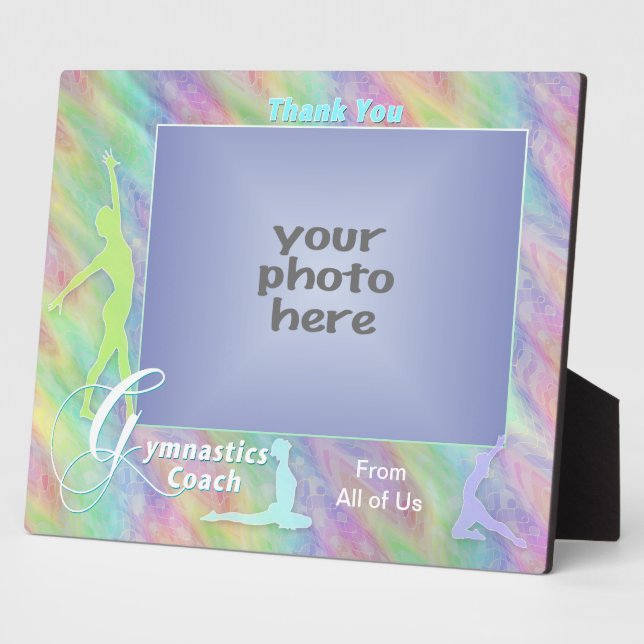 Plaque Photo Équipe Merci Pour Coach Gymnastique (Côté)