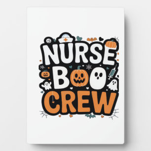 Plaque Photo Équipe Nurse Boo Halloween Héros de la Santé Fantô