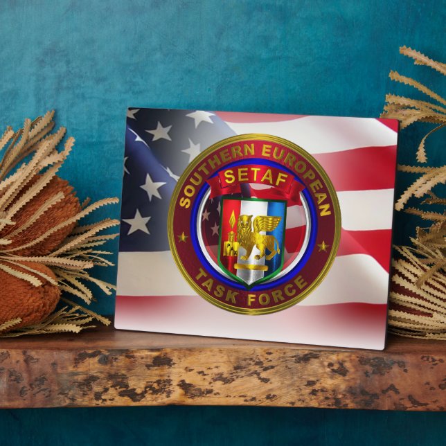 Plaque Photo Équipe spéciale pour l'Europe du Sud (SETAF) (Côté)