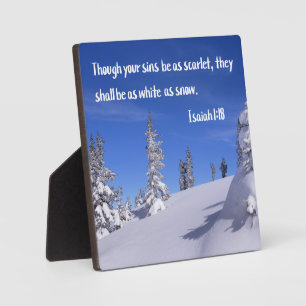 Plaque Photo Ésaïe 1:18 Bien que vos péchés soient aussi sordid