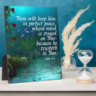 Plaque Photo Ésaïe 26:3