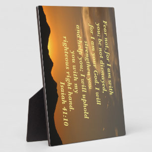 Plaque Photo Esaïe 41:10 Ne crains point, car je suis avec toi