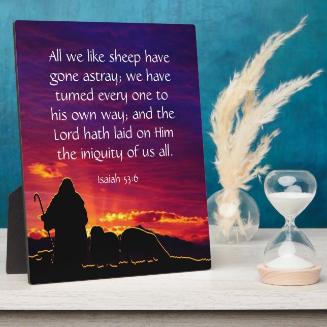 Plaque Photo Ésaïe 53:6 (Côté)