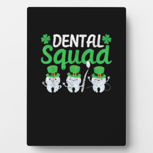 Plaque Photo Escouade dentaire Leprechaun Dents Jour de la Sain