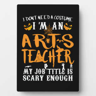 Plaque Photo Espèce Teacher Halloween Funny Costume