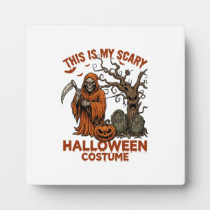Plaque Photo Est Costume Halloween Effrayant Orange Reaper Pump