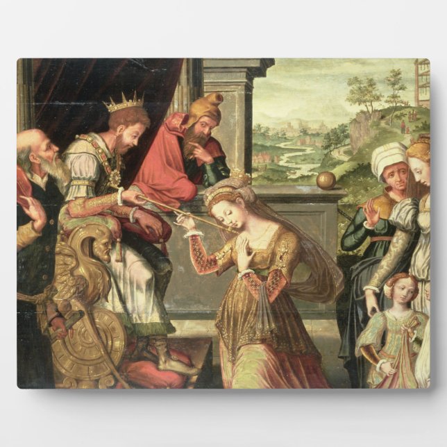 Plaque Photo Esther devant le roi Ahasuerus avec Haman envoyé (Devant)