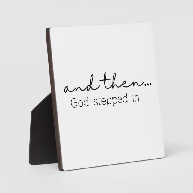 Plaque Photo Et puis... Dieu est entré dans le signe chrétien (Recto)