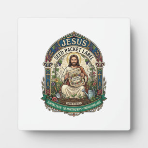 Plaque Photo étiquette de paquet de graines de Jésus étiquette