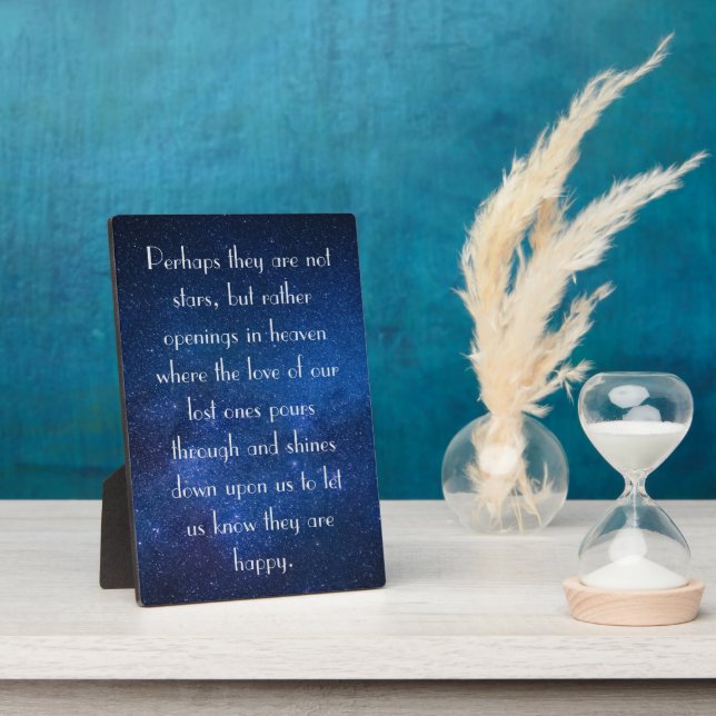 Plaque Photo Étoiles, ouvertures pour les êtres chers perdus Pr (Côté)