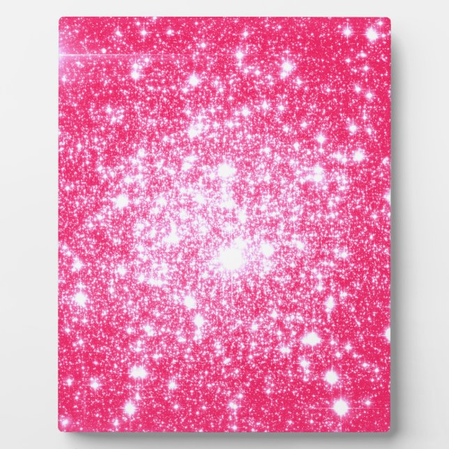 Plaque Photo Étoiles roses brillantes (Devant)