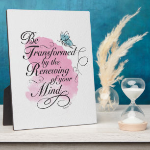 Plaque Photo Être transformé et renouvelé - Romains 12 : 2