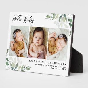 Plaque Photo Eucalyptus 3 Photo Statistiques de Naissance Cadea