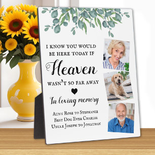 Plaque Photo Eucalyptus Love Memory 3 Photo Mariage mémorial