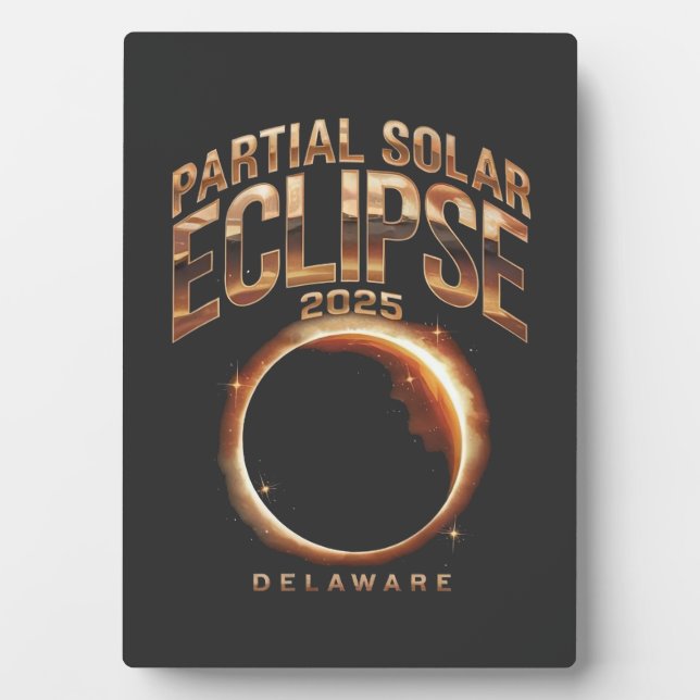 Plaque Photo Événement d'astronomie partielle d'Eclipse solaire (Devant)