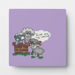 Plaque Photo Ewe est mon monde