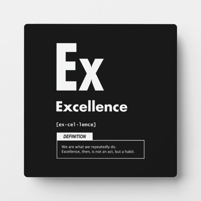 Plaque Photo Excellence - Élément De Succès - Motivation (Devant)