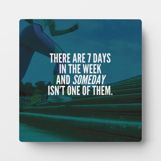 Plaque Photo Exécution de l'exercice Motivational Words (Devant)