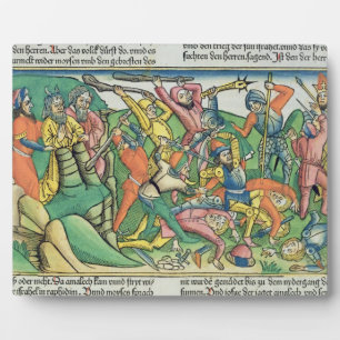 Plaque Photo Exode 17 8-15 Aaron et Hur soutiennent les mains d