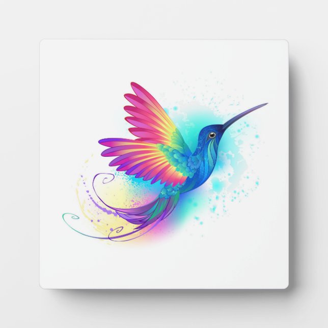 Plaque Photo Exotic Rainbow Hummingbird (Devant)