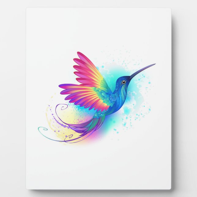Plaque Photo Exotic Rainbow Hummingbird (Devant)