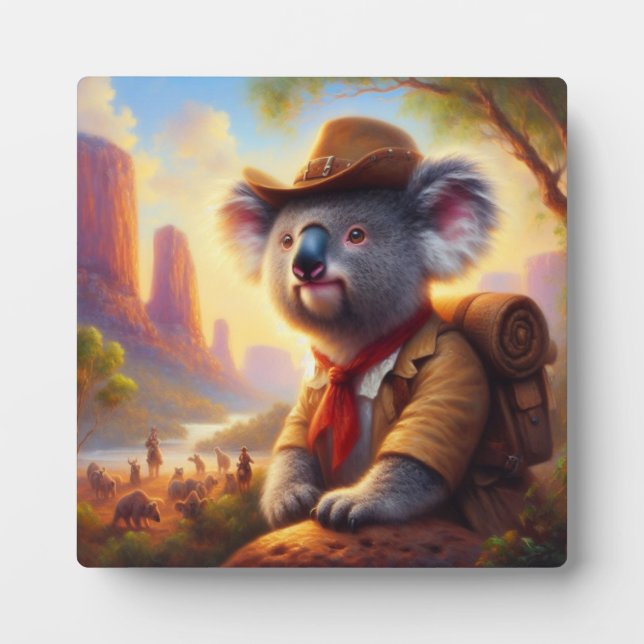 Plaque Photo Explorateur Koala (Devant)