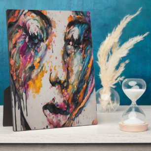 Plaque Photo Expression Abstraite vive - Tombant dans l'art de 