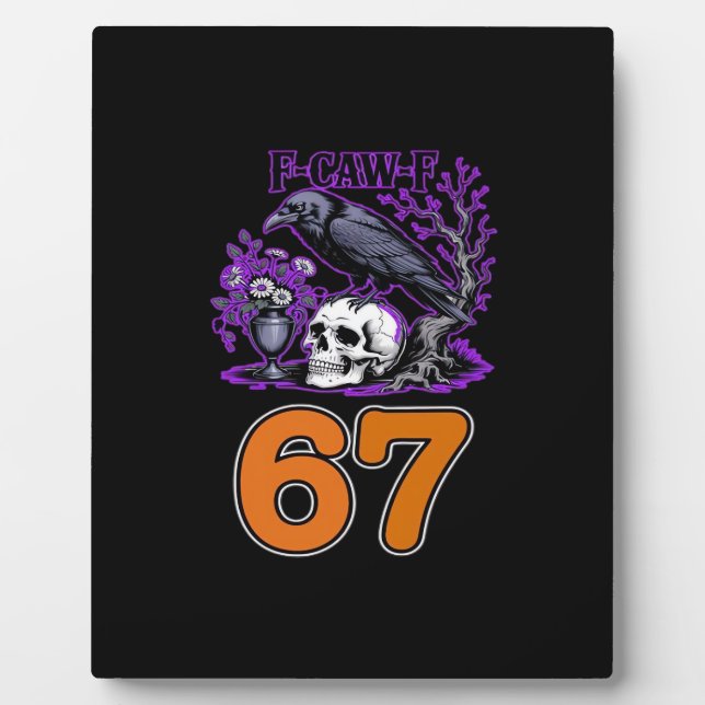 Plaque Photo F-Caw-F Chicken Halloween Classic Funny Trendy (Devant)