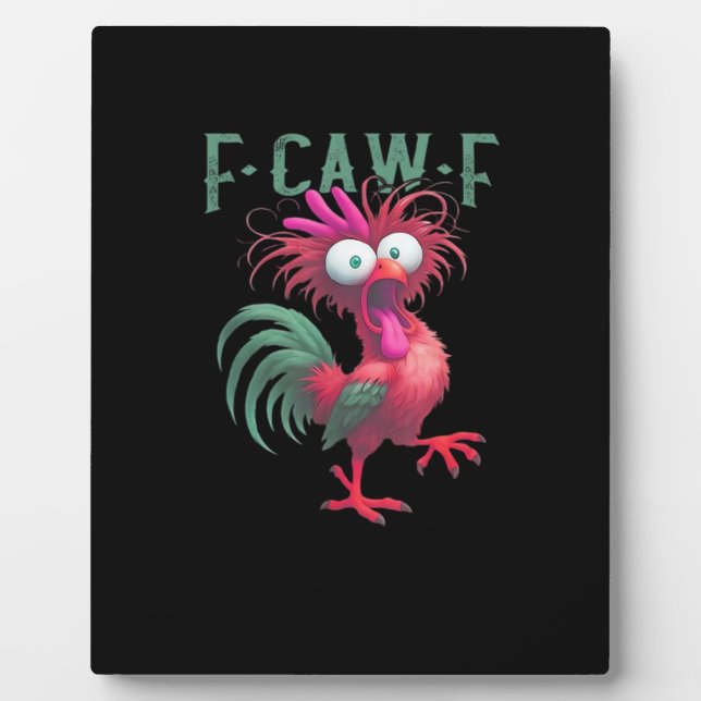 Plaque Photo F-Caw-F Chicken Minimal Clean (Devant)