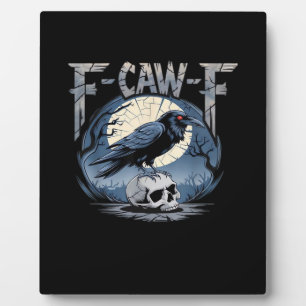 Plaque Photo F-Caw-F Corbeau Classique au Clair de Lune