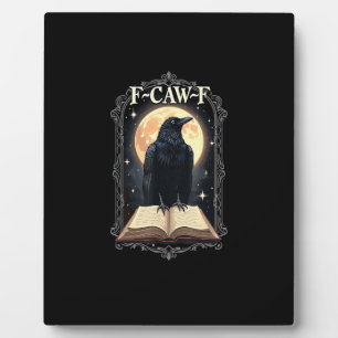 Plaque Photo F-Caw-F Corbeau Drôle Halloween Corbeau Lune