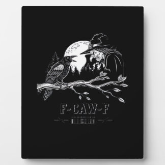 Plaque Photo F-Caw-F Corbeau Sorcière Halloween F-Caw-F