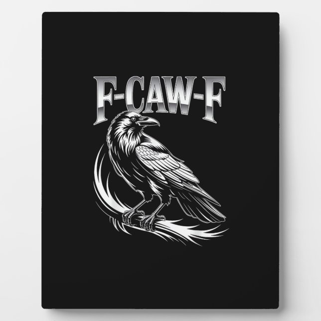 Plaque Photo F-Caw-F Crow Womens Trendy Casual (Devant)