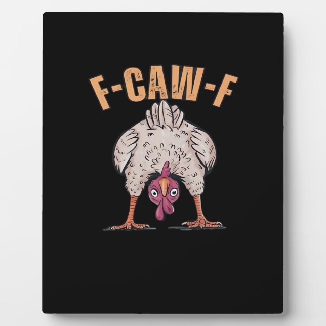 Plaque Photo F Caw F Funny Chicken Classic Retro Cool Style (Devant)