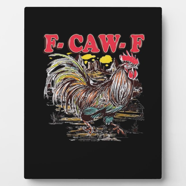 Plaque Photo F-Caw-F Hei Hei Moana Rooster Classic Funny Graphi (Devant)
