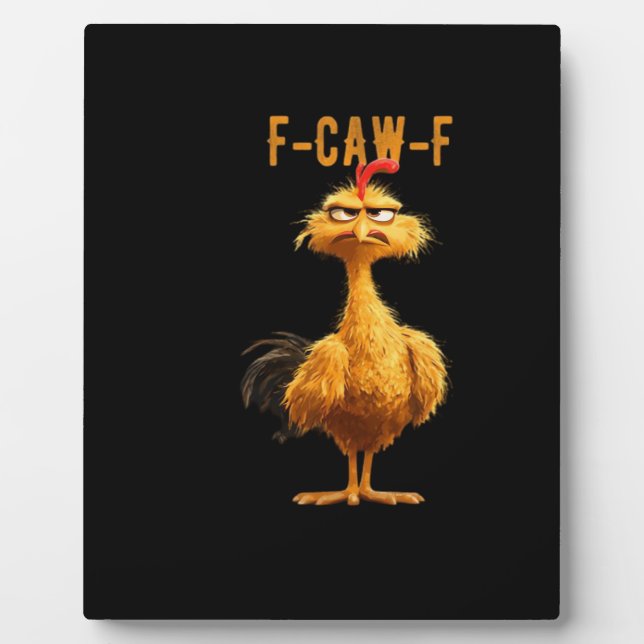Plaque Photo F-Caw-F Poulet Classique de Style Rétro (Devant)