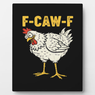 Plaque Photo F-Caw-F Poulet Classique Rétro Cool