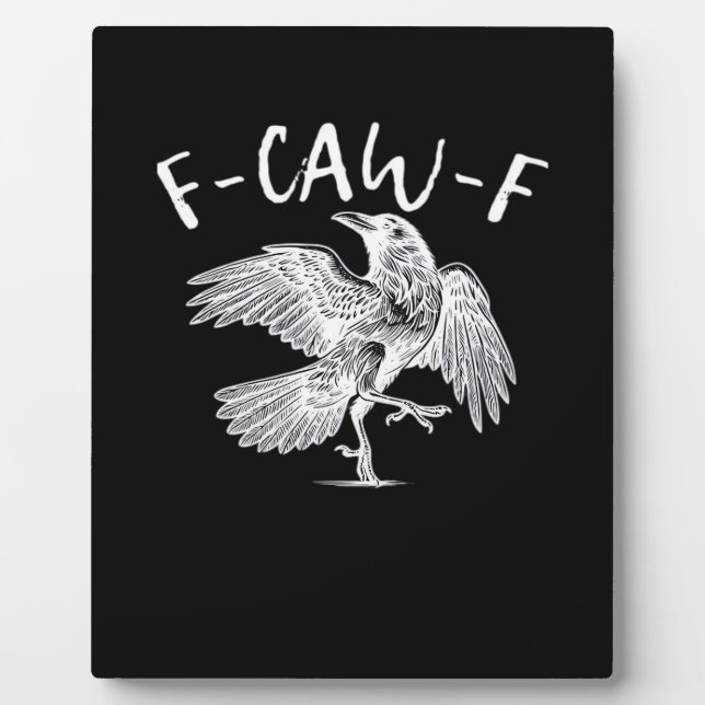 Plaque Photo F-Caw-F Raven Retro Classique (Devant)
