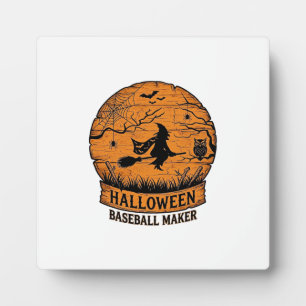 Plaque Photo Fabricant de baseball Halloween Sorcière volante L
