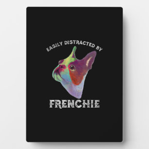 Plaque Photo Facilement Distrait Par Français Bulldog Drôle Cad