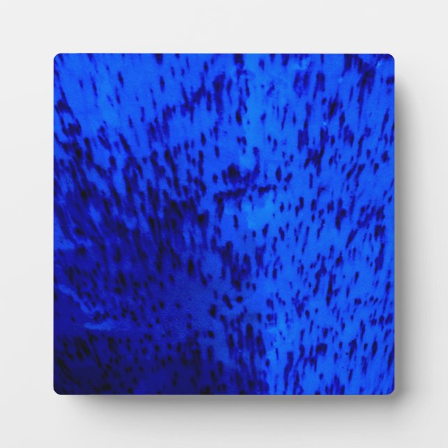 Plaque Photo Faïence bleu cobalt (Devant)