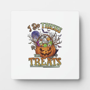 Plaque Photo Faire des tours friandises Halloween Citrouille Pa