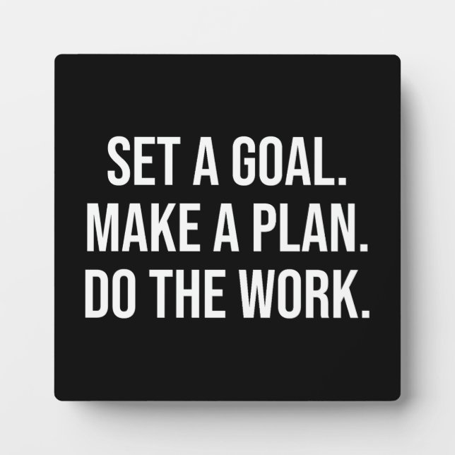 Plaque Photo Faire Le Travail - Succès Hustle Gym Motivationnel (Devant)