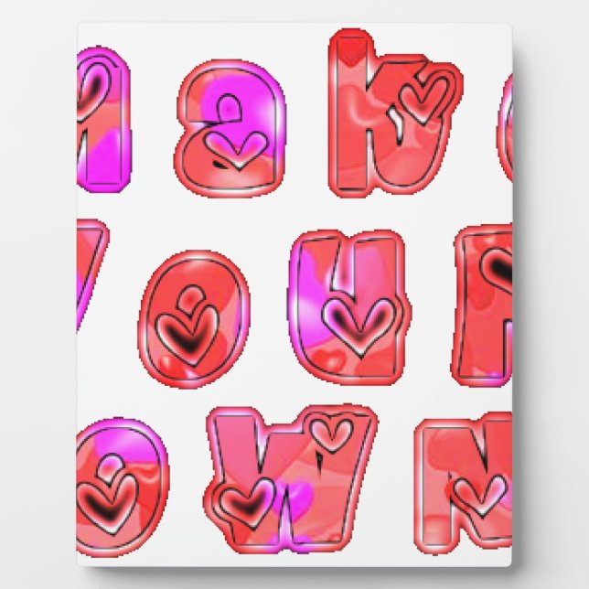 Plaque Photo Faites votre propre coeur Art Design d'impression (Devant)