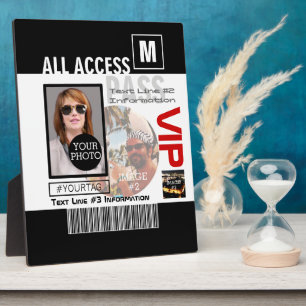 Plaque Photo Faites votre propre VIP Pass 8 façons de personnal