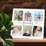 Plaque Photo Famille de collage de photos et de textes personna<br><div class="desc">Faites une famille personnalisée Plaque de conservation de photos de Ricaso - ajoutez vos propres photos - photo collage cadeaux</div>