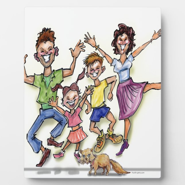 Plaque Photo Famille heureuse (Devant)