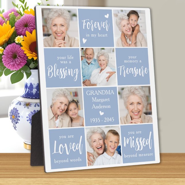 Plaque Photo Famille Memorial moderne Collage photo personnalis (Créateur téléchargé)